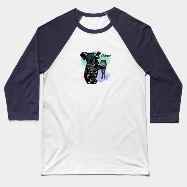 Cheers! Koala bear with a beer Baseball T-Shirt by Bailamor